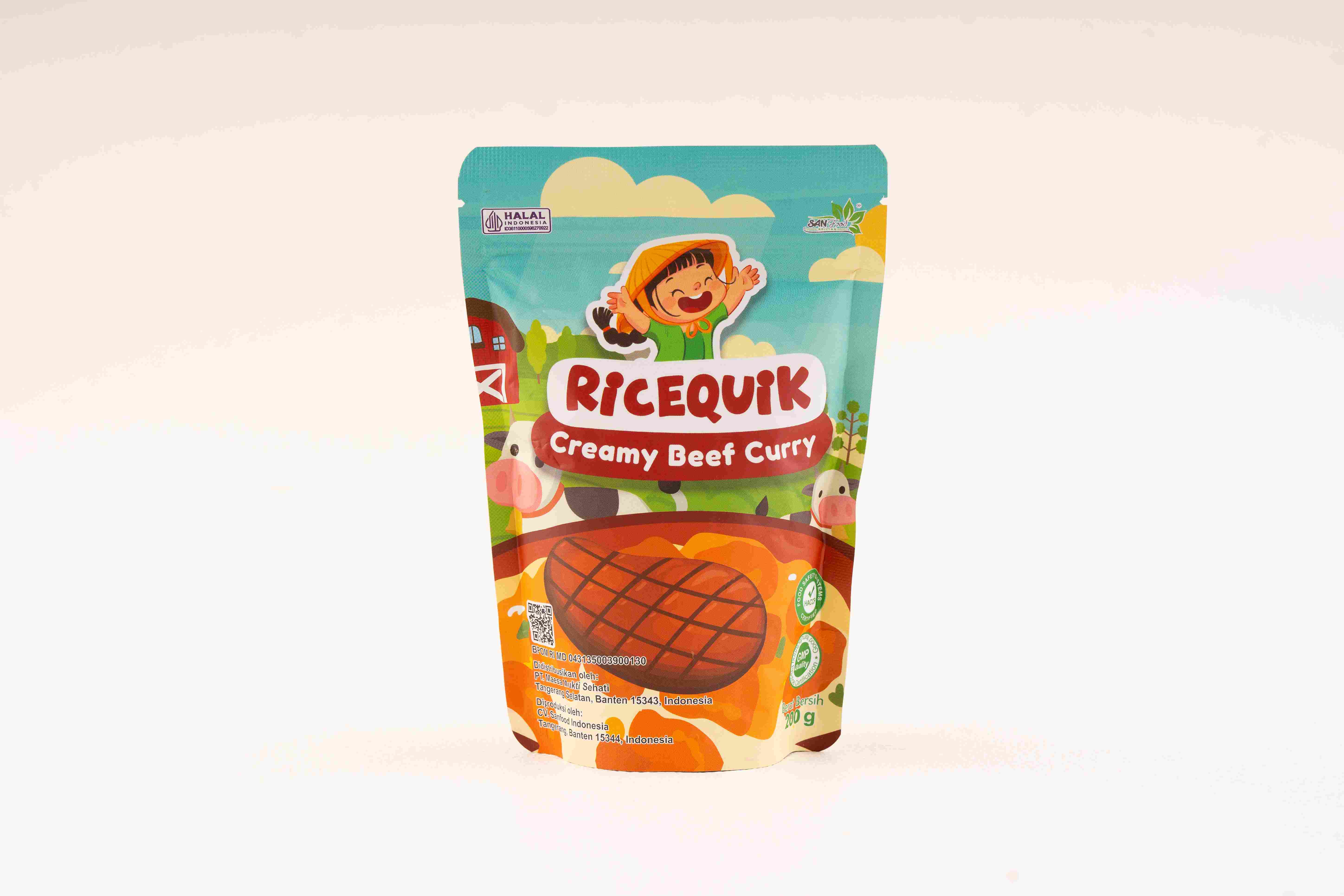 Produk Ricequik Creamy Beef Curry Sanfood Indonesia | GOOD FOOD FOR GOOD KIDS